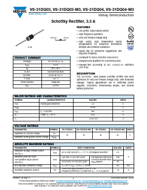 VS-31DQ03-M3 Datasheet PDF Vishay Semiconductors
