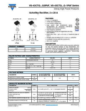 43CTQ080G-1TRLPBF Datasheet PDF Vishay Semiconductors