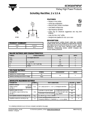 6CWQ04FNTRRPBF Datasheet PDF Vishay Semiconductors