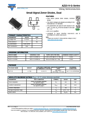 AZ23B30-V-G-18 Datasheet PDF Vishay Semiconductors