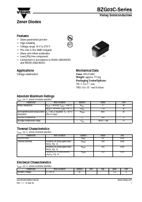 BZG03C30 Datasheet PDF Vishay Semiconductors