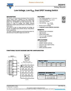 DG3015 Datasheet PDF Vishay Semiconductors