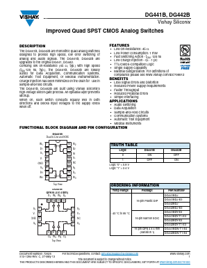 DG441BDY-T1-E3 Datasheet PDF Vishay Semiconductors