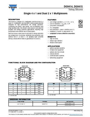 DG9415DQ Datasheet PDF Vishay Semiconductors