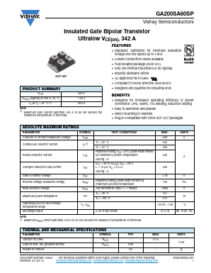 GA200SA60S Datasheet PDF Vishay Semiconductors