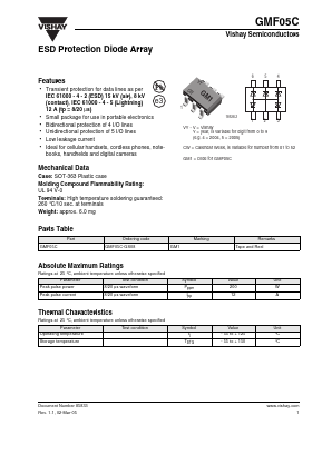 GMF05C-GS08 Datasheet PDF Vishay Semiconductors