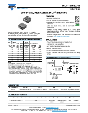 IHLP-1616BZ-01 Datasheet PDF Vishay Semiconductors