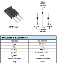 VS-MBR4045WT-N3 Datasheet PDF Vishay Semiconductors