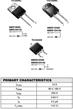 MBRB10H100-E3 Datasheet PDF Vishay Semiconductors