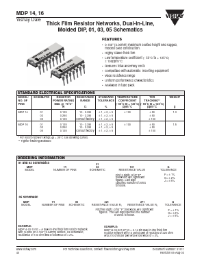 MDP16-05-221/271F Datasheet PDF Vishay Semiconductors