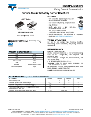 MSS1P6HM3/89A Datasheet PDF Vishay Semiconductors