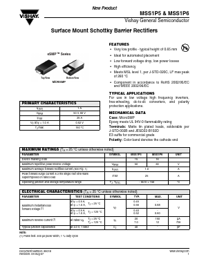 MSS1P6-E3 Datasheet PDF Vishay Semiconductors