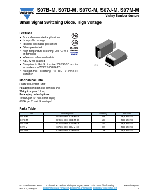 S07G-M-18 Datasheet PDF Vishay Semiconductors