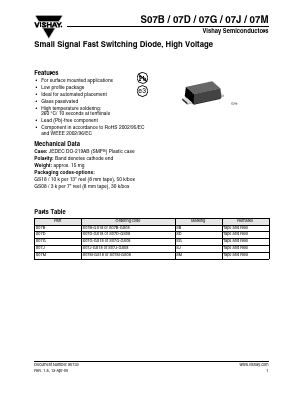 S07G-GS18 Datasheet PDF Vishay Semiconductors