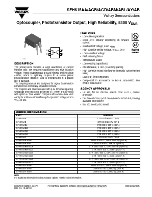 SFH615AA Datasheet PDF Vishay Semiconductors