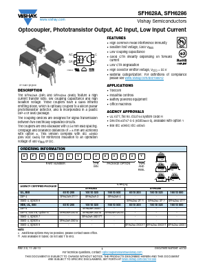 SFH628A-2 Datasheet PDF Vishay Semiconductors