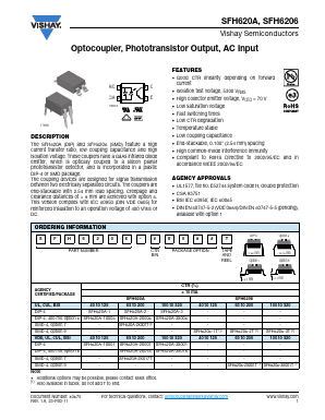 SFH620A-1X001 Datasheet PDF Vishay Semiconductors