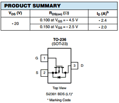 SI2301BDS-T1-GE3 Datasheet PDF Vishay Semiconductors