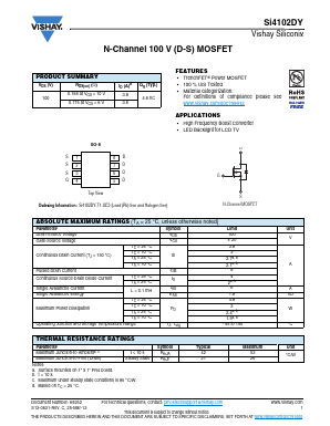 SI4102DY-T1-GE3 Datasheet PDF Vishay Semiconductors