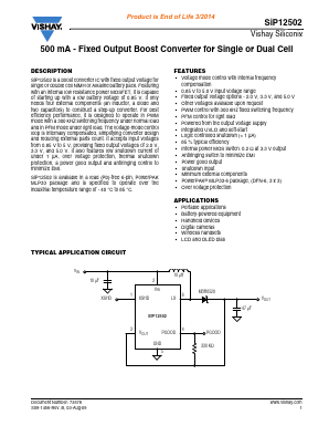 SIP12502DMP-50-E3 Datasheet PDF Vishay Semiconductors