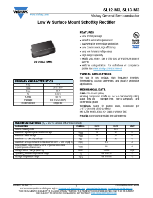 SL12-M3/61T Datasheet PDF Vishay Semiconductors