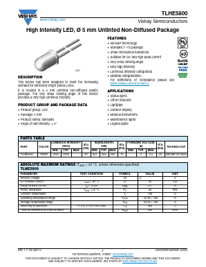 TLHE5800 Datasheet PDF Vishay Semiconductors