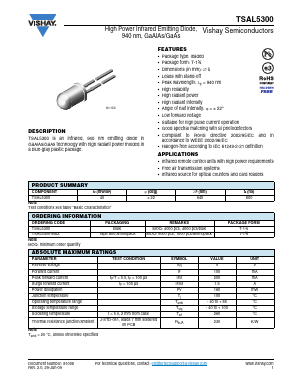 TSAL5300-MSZ Datasheet PDF Vishay Semiconductors