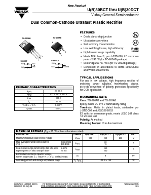 UB30DCT-E3/8W Datasheet PDF Vishay Semiconductors