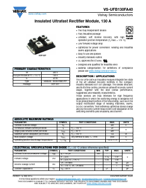 UFB130FA40 Datasheet PDF Vishay Semiconductors