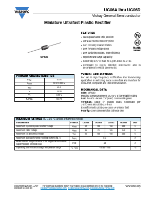 UG06B-E3-54 Datasheet PDF Vishay Semiconductors