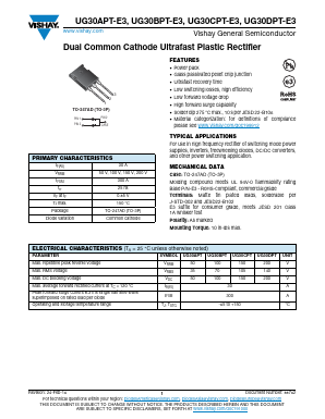 UG30APT Datasheet PDF Vishay Semiconductors