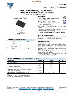 V10P45HM3 Datasheet PDF Vishay Semiconductors