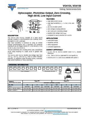 VO4154 Datasheet PDF Vishay Semiconductors
