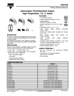 VO615A-8X006 Datasheet PDF Vishay Semiconductors