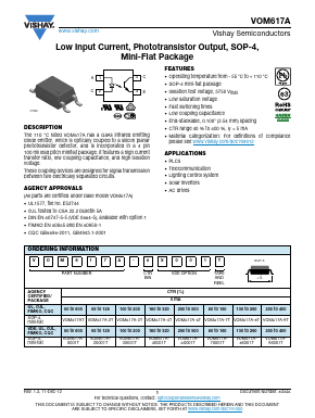 VOM617A-6T Datasheet PDF Vishay Semiconductors