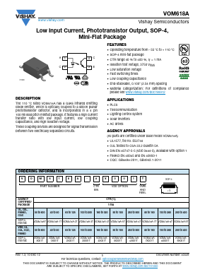 VOM618AT Datasheet PDF Vishay Semiconductors