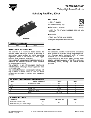 VSKCS209 Datasheet PDF Vishay Semiconductors