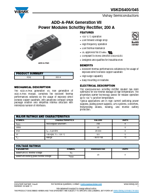 VSKDS400 Datasheet PDF Vishay Semiconductors