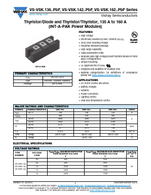 VSKL136-08PBF Datasheet PDF Vishay Semiconductors