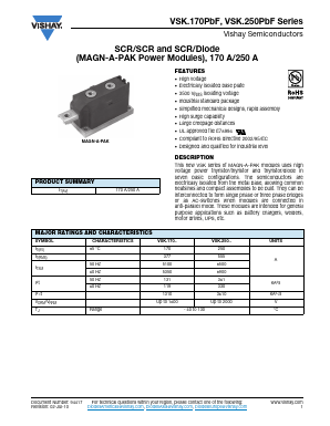VSKT250-08PBF Datasheet PDF Vishay Semiconductors