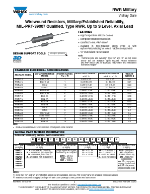 RWR78WR560BMRSL Datasheet PDF Vishay Semiconductors