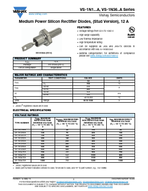 VS-1N1199A Datasheet PDF Vishay Semiconductors