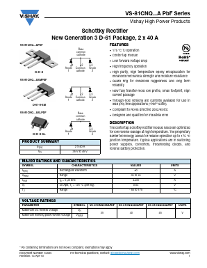 VS-81CNQ040APBF Datasheet PDF Vishay Semiconductors