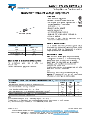 BZW04-145B-E3/73 Datasheet PDF Vishay Semiconductors