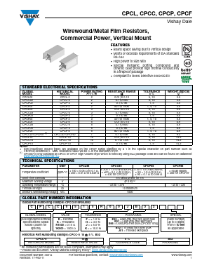 CPCC10470R0KE31 Datasheet PDF Vishay Semiconductors