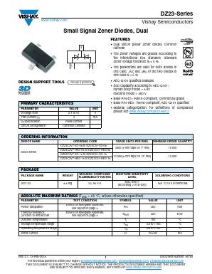 DZ23C2V7 Datasheet PDF Vishay Semiconductors