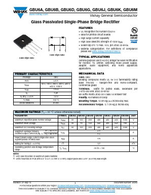 GBU6D-M3/45 Datasheet PDF Vishay Semiconductors