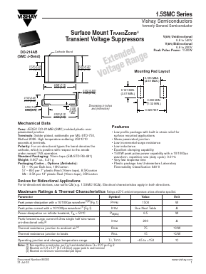 1.5SMC180A Datasheet PDF Vishay Semiconductors