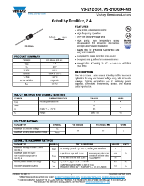 VS-21DQ04TR-M3 Datasheet PDF Vishay Semiconductors