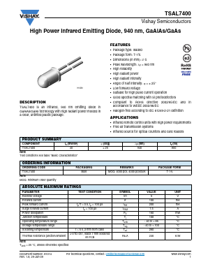 TSAL7400 Datasheet PDF Vishay Semiconductors
